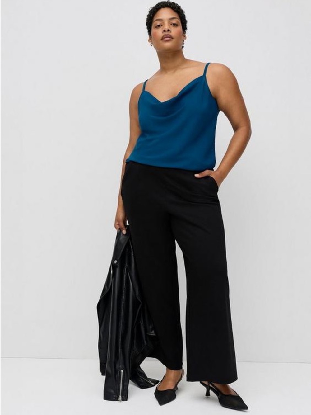 Torrid Crepe De Chine Cowl Neck Cami